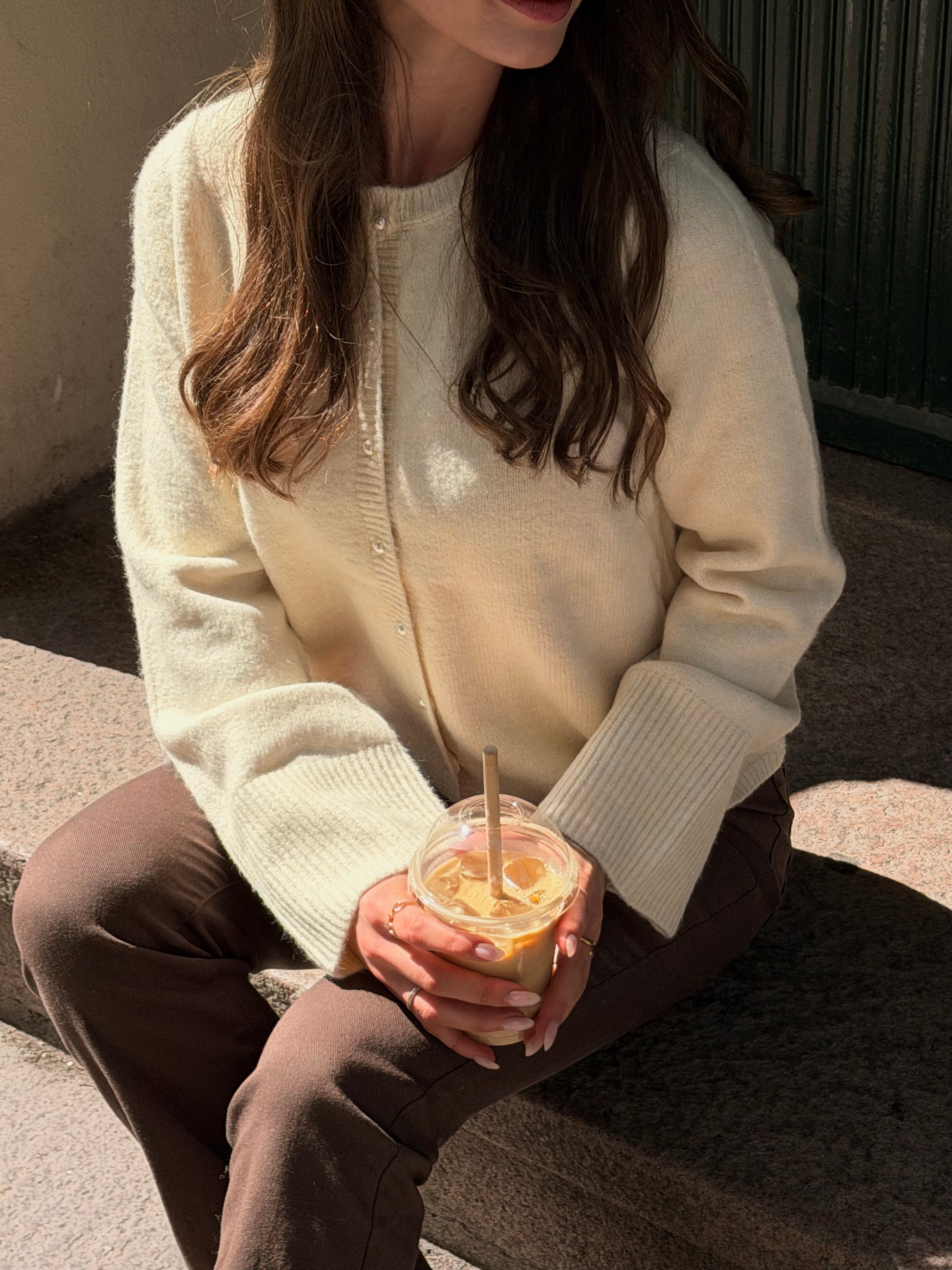 AWMARIANN Knitted Cardigan - Birch